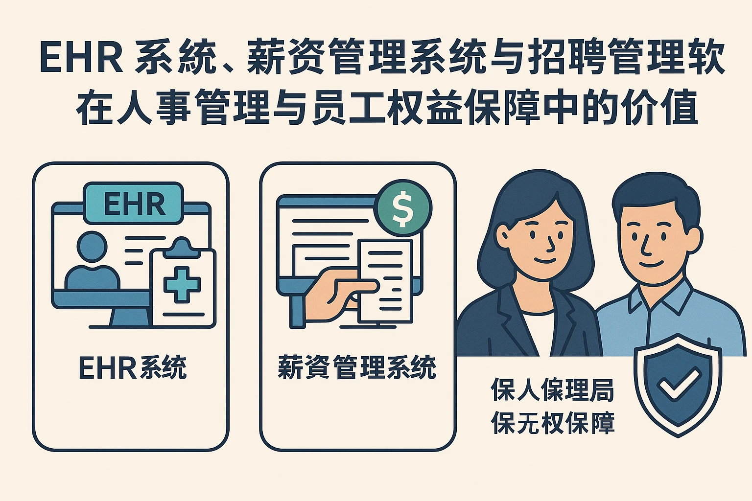 EHR系统、薪资管理系统与招聘管理软件在人事管理与员工权益保障中的价值