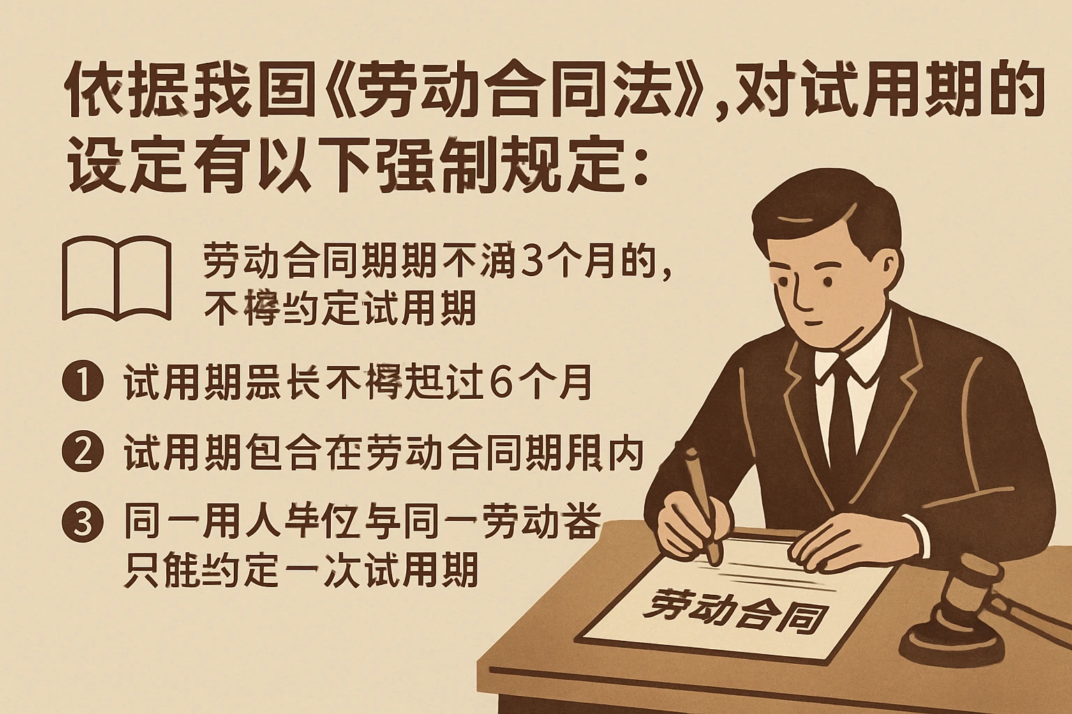 依据我国《劳动合同法》，对试用期的设定有以下强制规定：