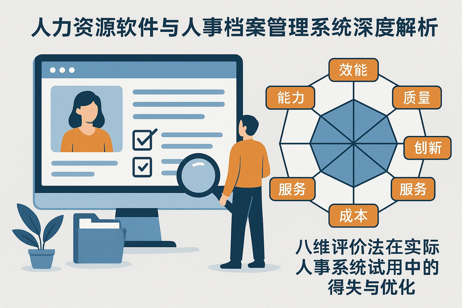 人力资源软件与人事档案管理系统深度解析：八维评价法在实际人事系统试用中的得失与优化