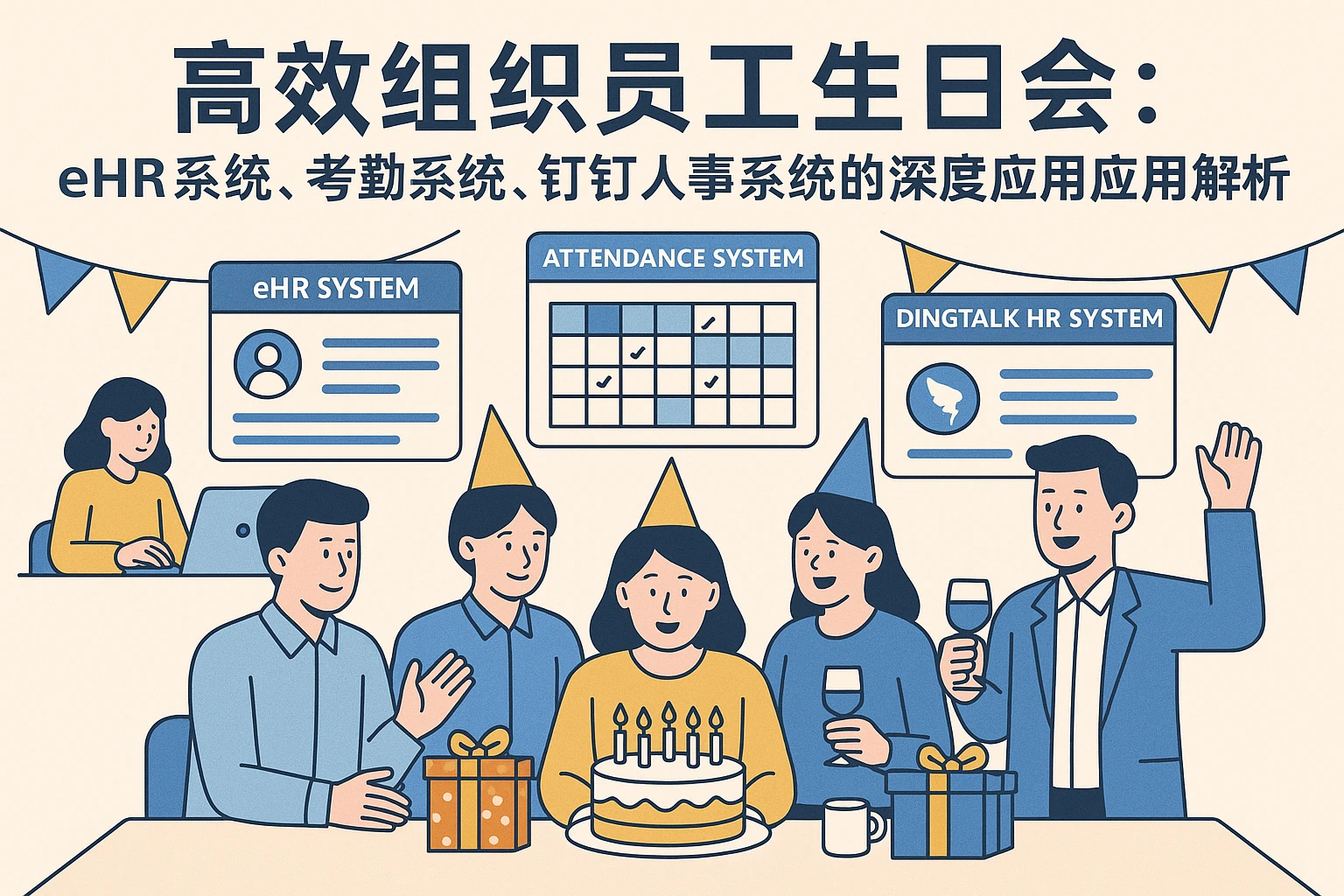 高效组织员工生日会：eHR系统、考勤系统、钉钉人事系统的深度应用解析