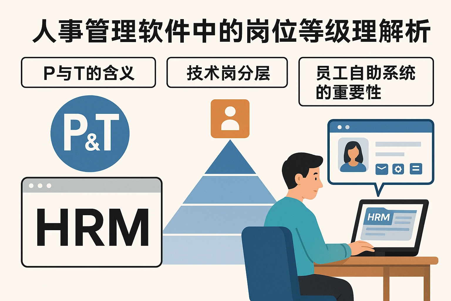 人事管理软件中的岗位等级管理解析——P与T的含义、技术岗分层及员工自助系统的重要性