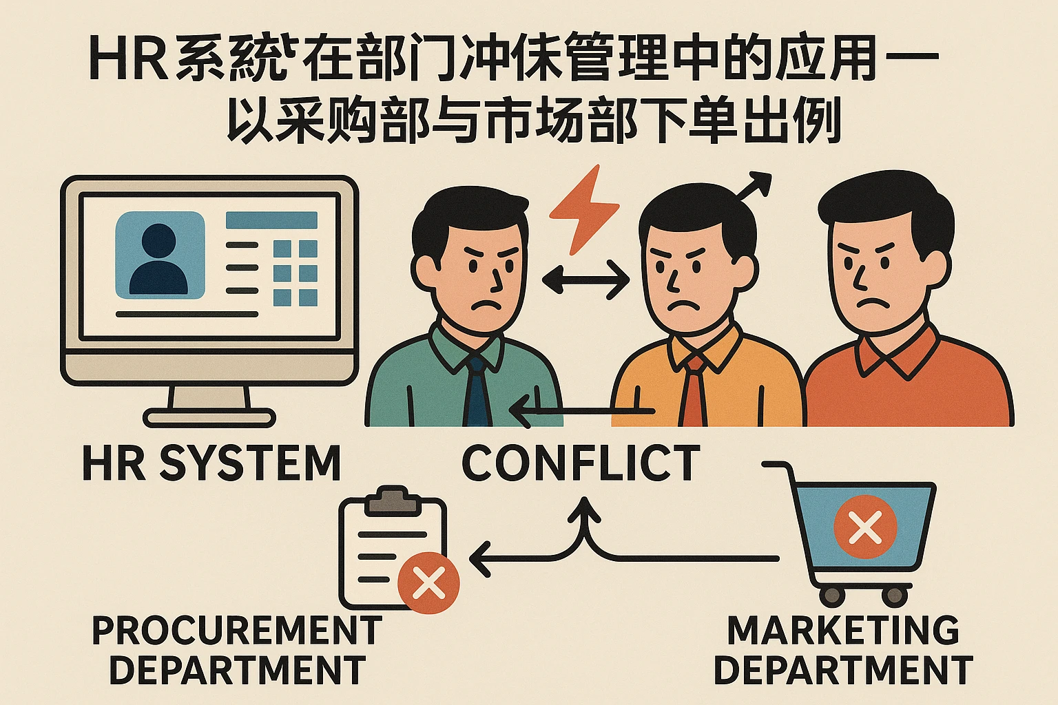 HR系统在部门冲突管理中的应用——以采购部与市场部下单出错为例