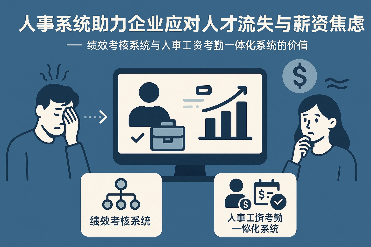 人事系统助力企业应对人才流失与薪资焦虑 —— 绩效考核系统与人事工资考勤一体化系统的价值