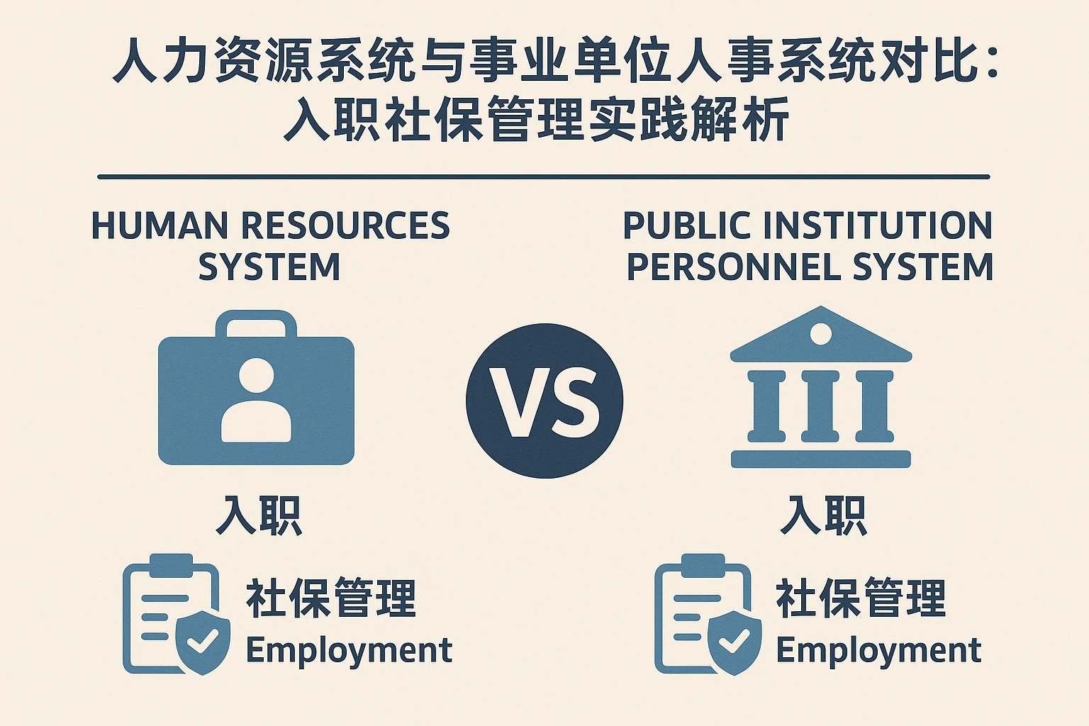 人力资源系统与事业单位人事系统对比：入职社保管理实践解析