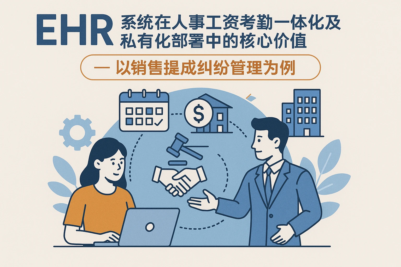 EHR系统在人事工资考勤一体化及私有化部署中的核心价值 —— 以销售提成纠纷管理为例