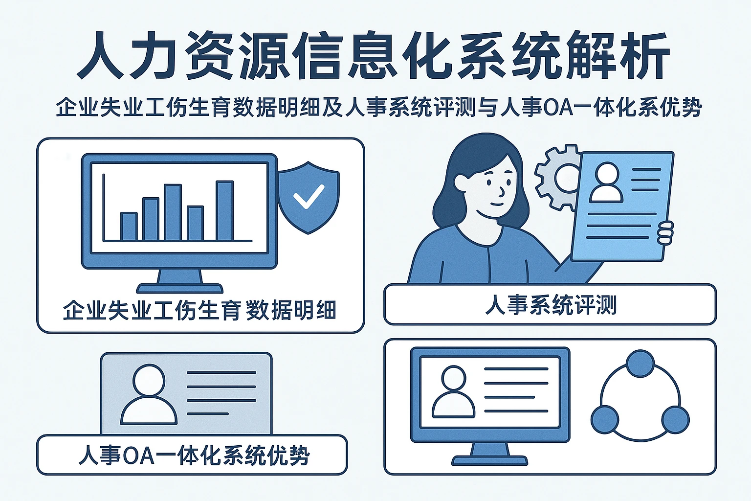 人力资源信息化系统解析：企业失业工伤生育数据明细及人事系统评测与人事OA一体化系统优势
