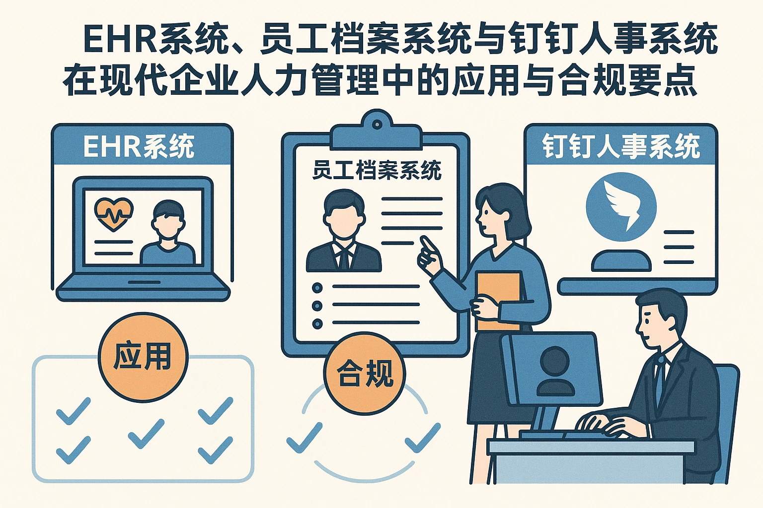 EHR系统、员工档案系统与钉钉人事系统在现代企业人力管理中的应用与合规要点