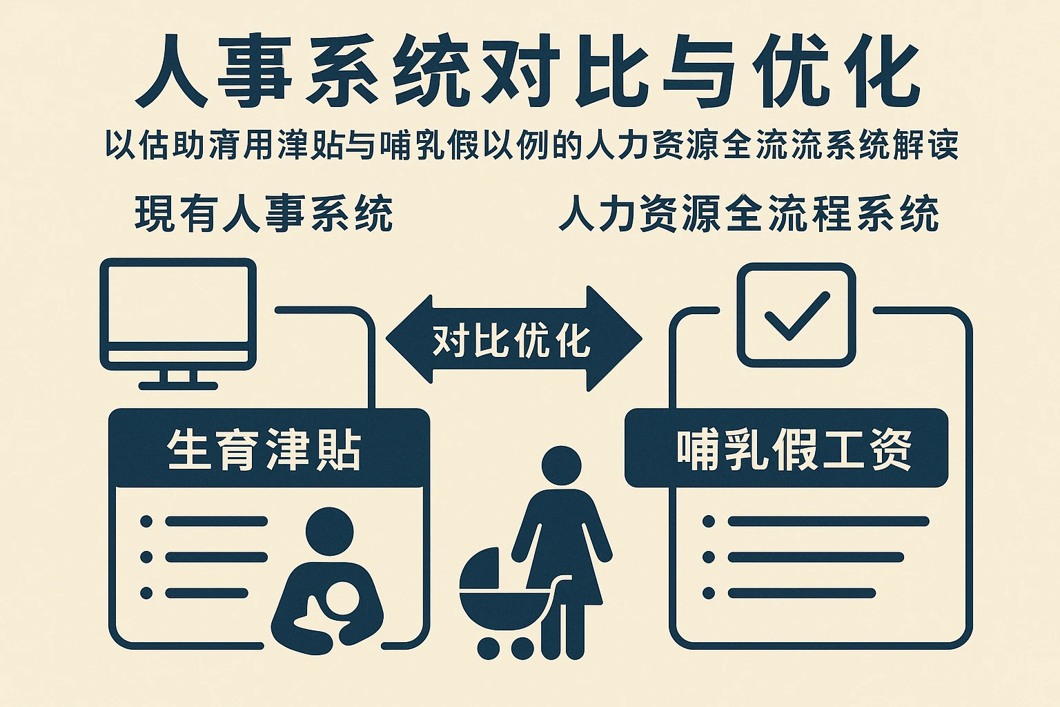 人事系统对比与优化：以生育津贴与哺乳假工资为例的人力资源全流程系统管理解读