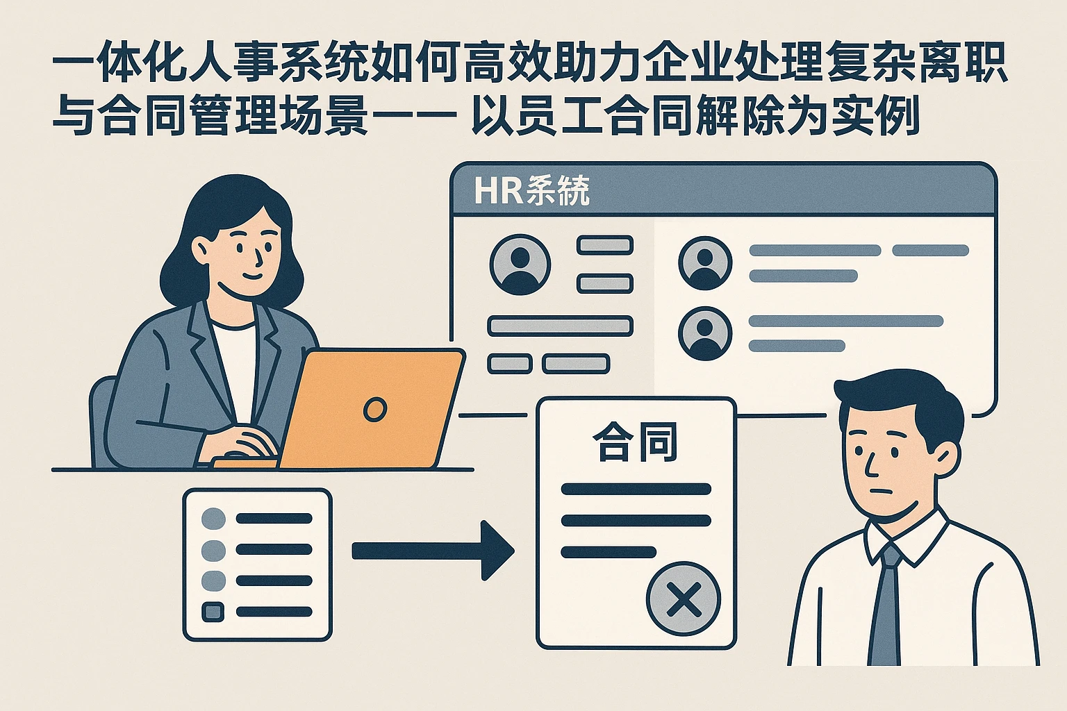 一体化人事系统如何高效助力企业处理复杂离职与合同管理场景——以员工合同解除为实例