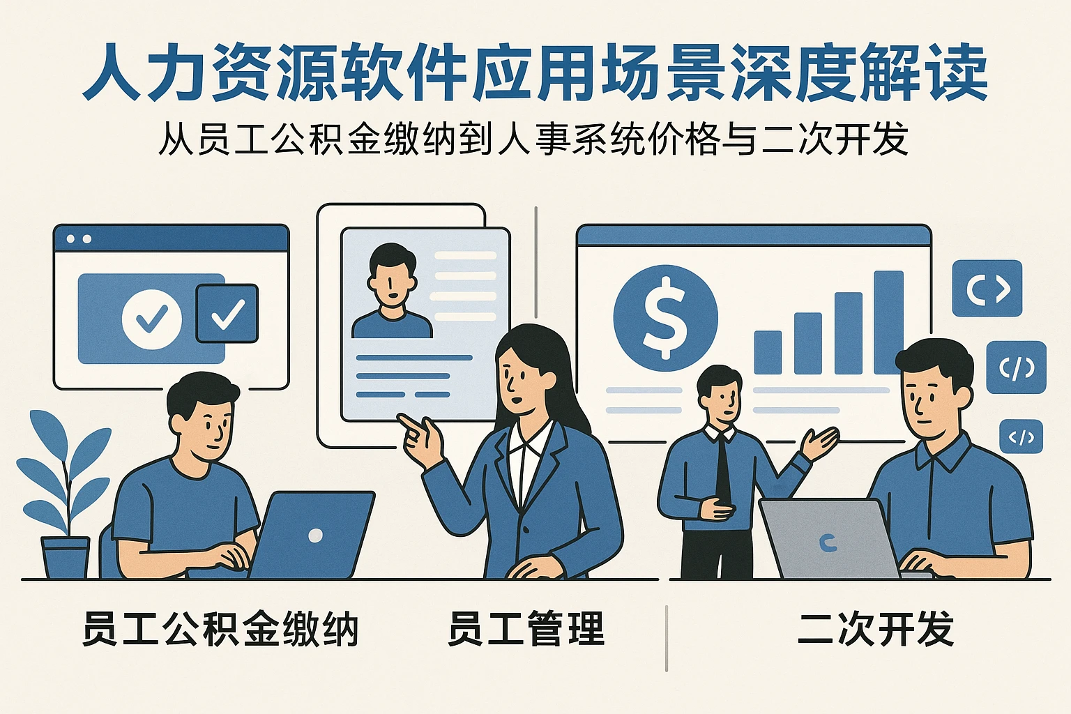 人力资源软件应用场景深度解读：从员工公积金缴纳到人事系统价格与二次开发