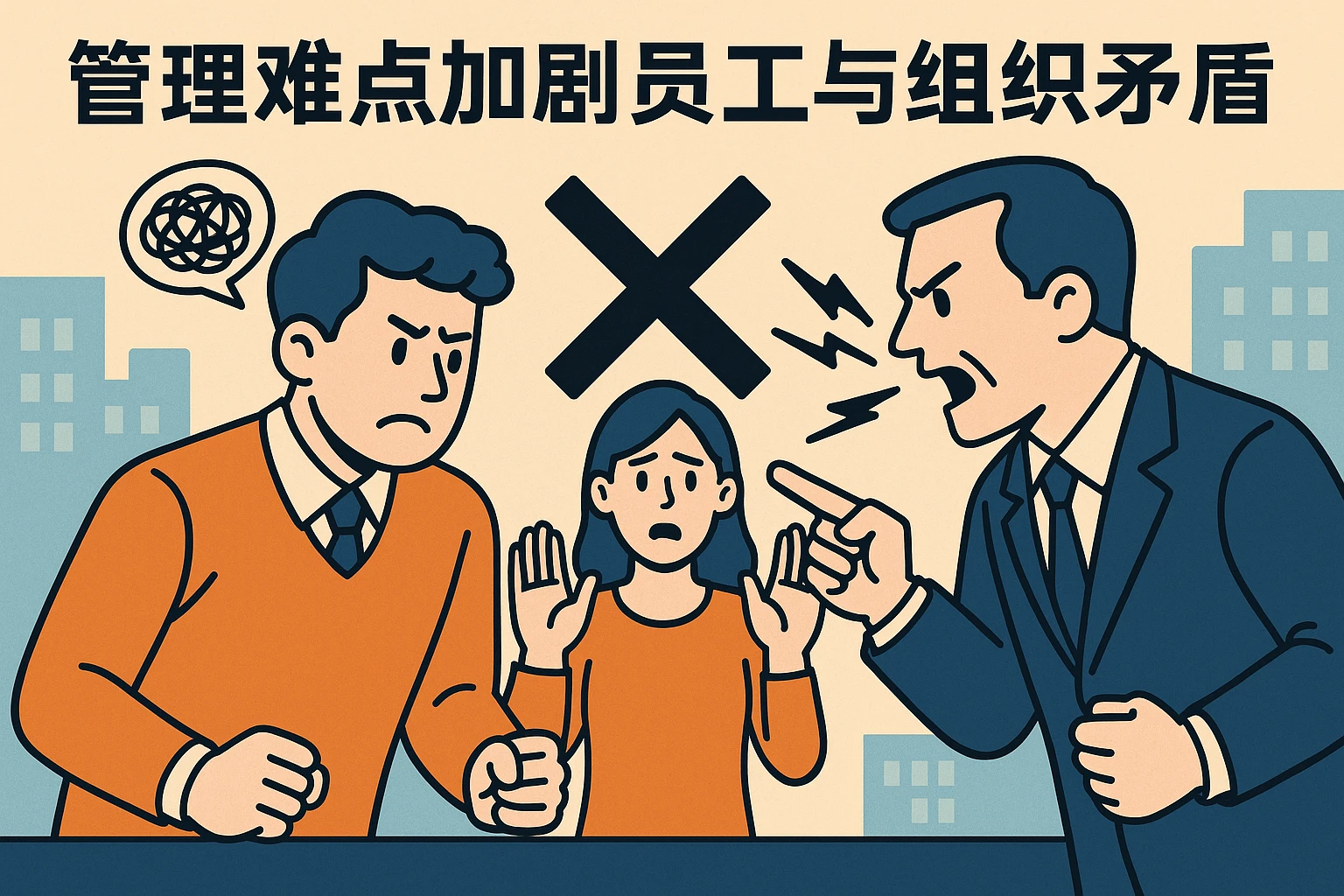 管理难点加剧员工与组织矛盾