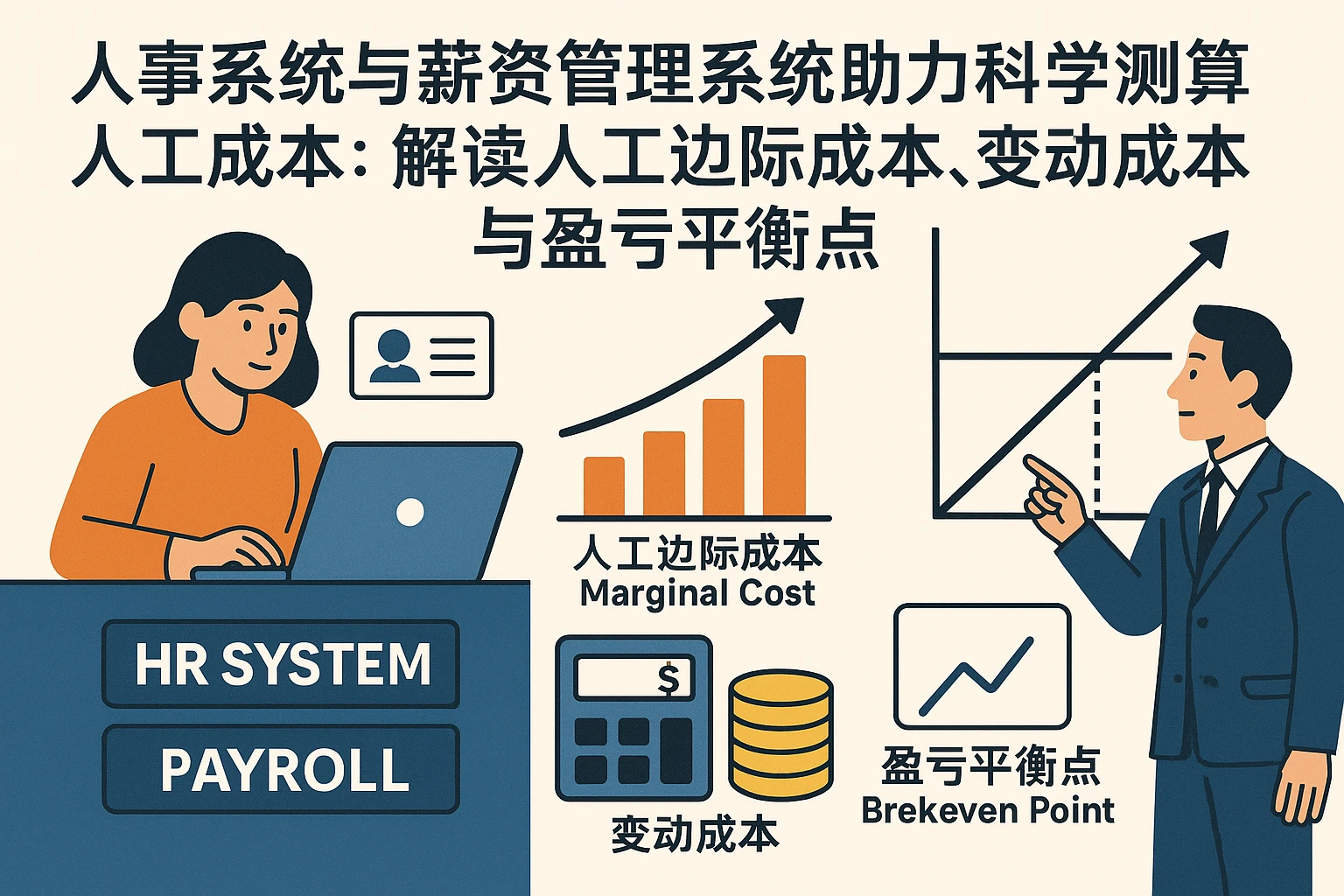 人事系统与薪资管理系统助力科学测算人工成本：解读人工边际成本、变动成本与盈亏平衡点