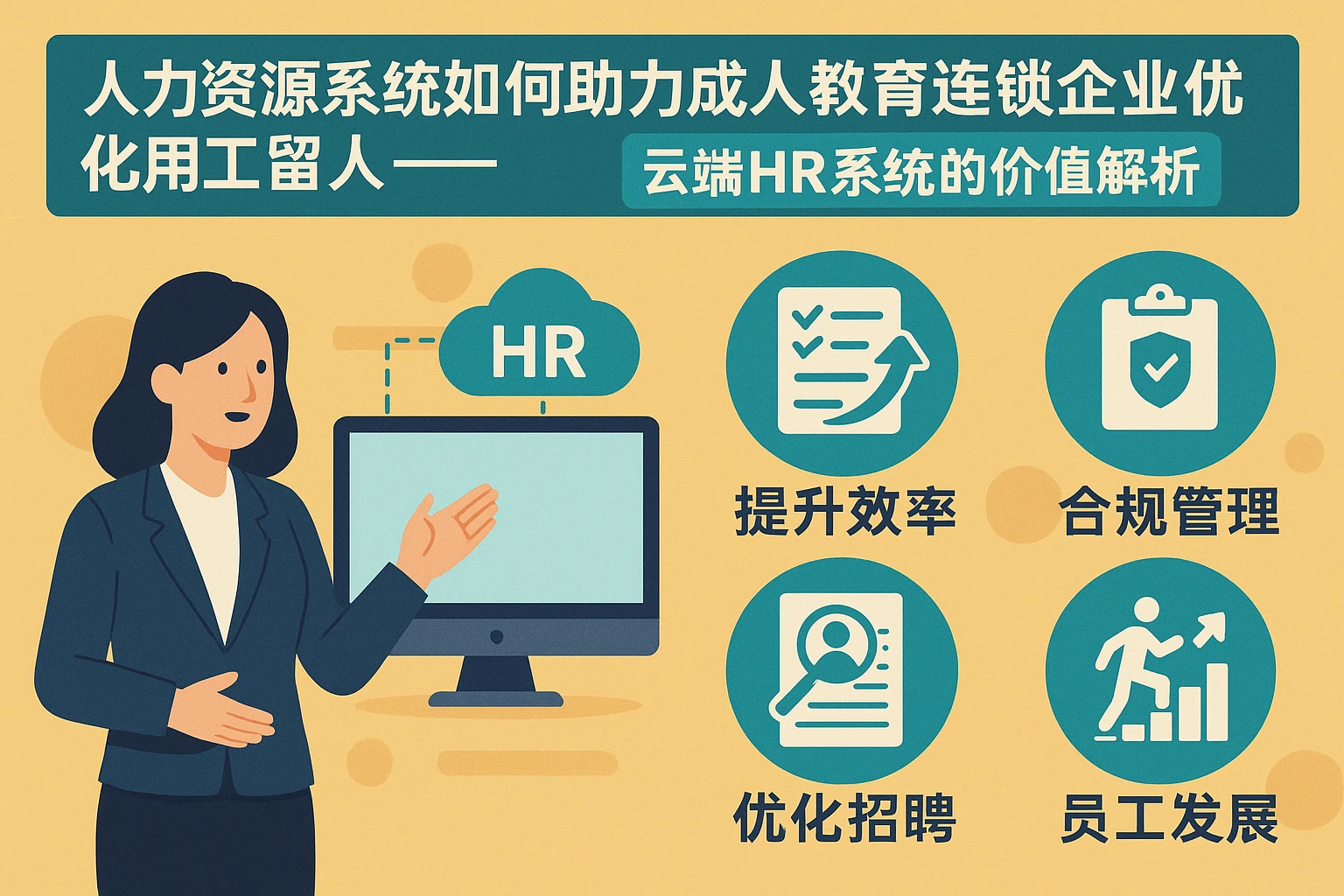 人力资源系统如何助力成人教育连锁企业优化用工与留人——云端HR系统的价值解析