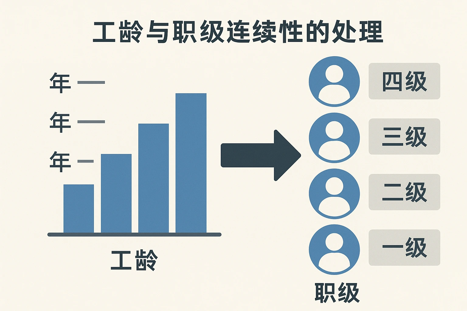 工龄与职级连续性的处理