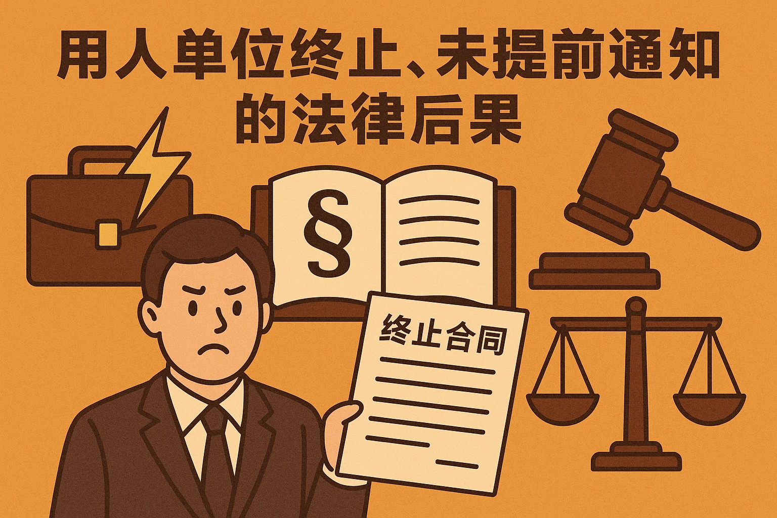 用人单位终止、未提前通知的法律后果