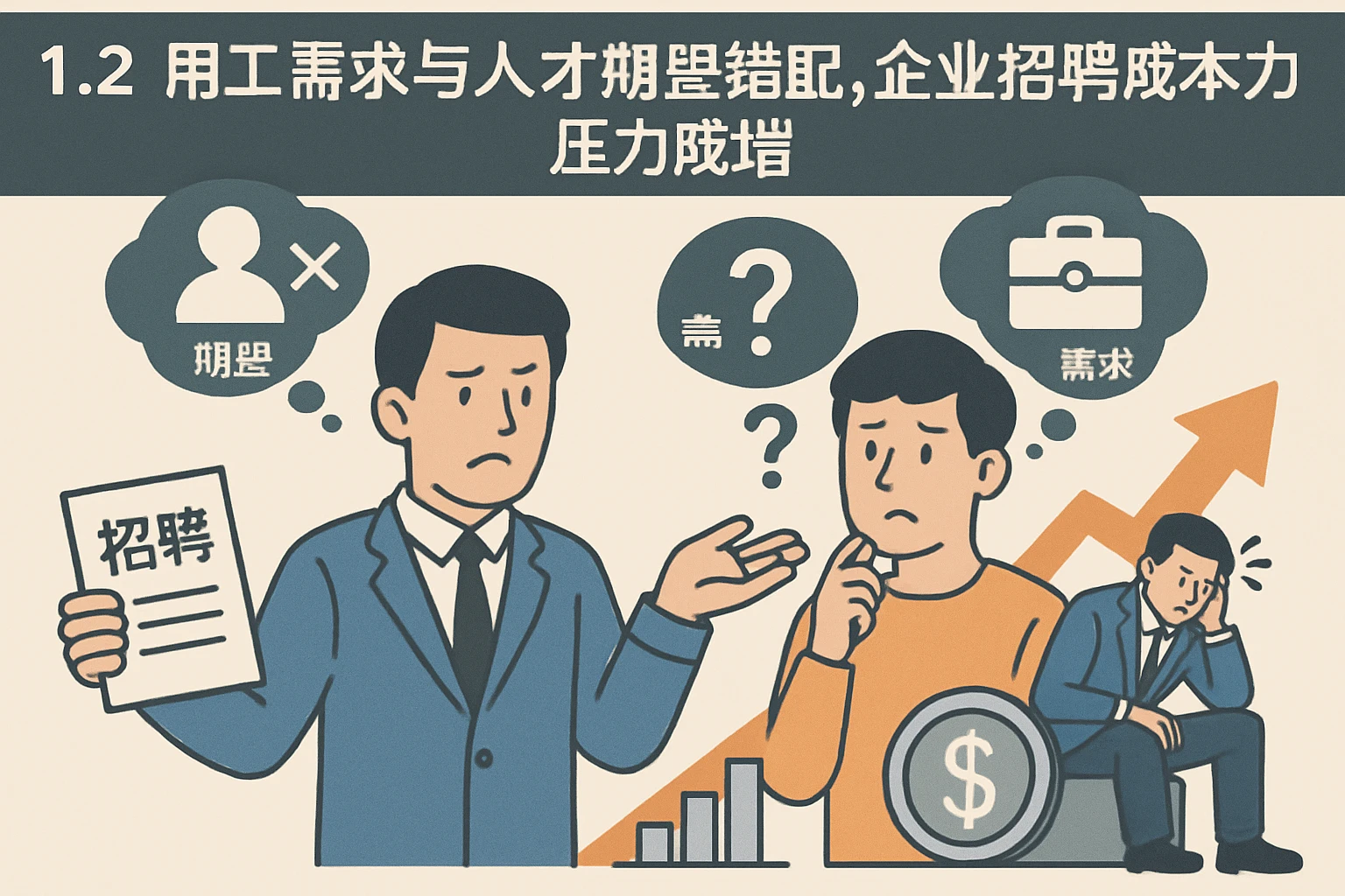 1.2 用工需求与人才期望错配，企业招聘成本压力陡增