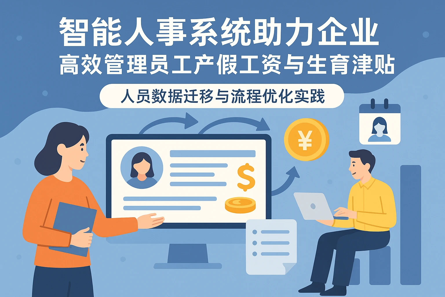 智能人事系统助力企业高效管理员工产假工资与生育津贴——人员数据迁移与流程优化实践