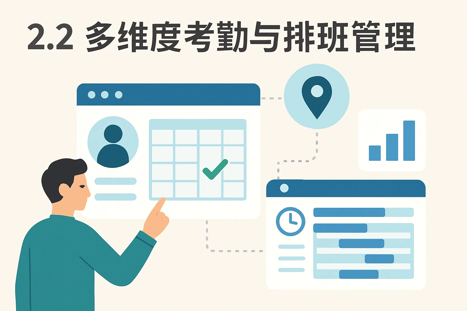 2.2 多维度考勤与排班管理
