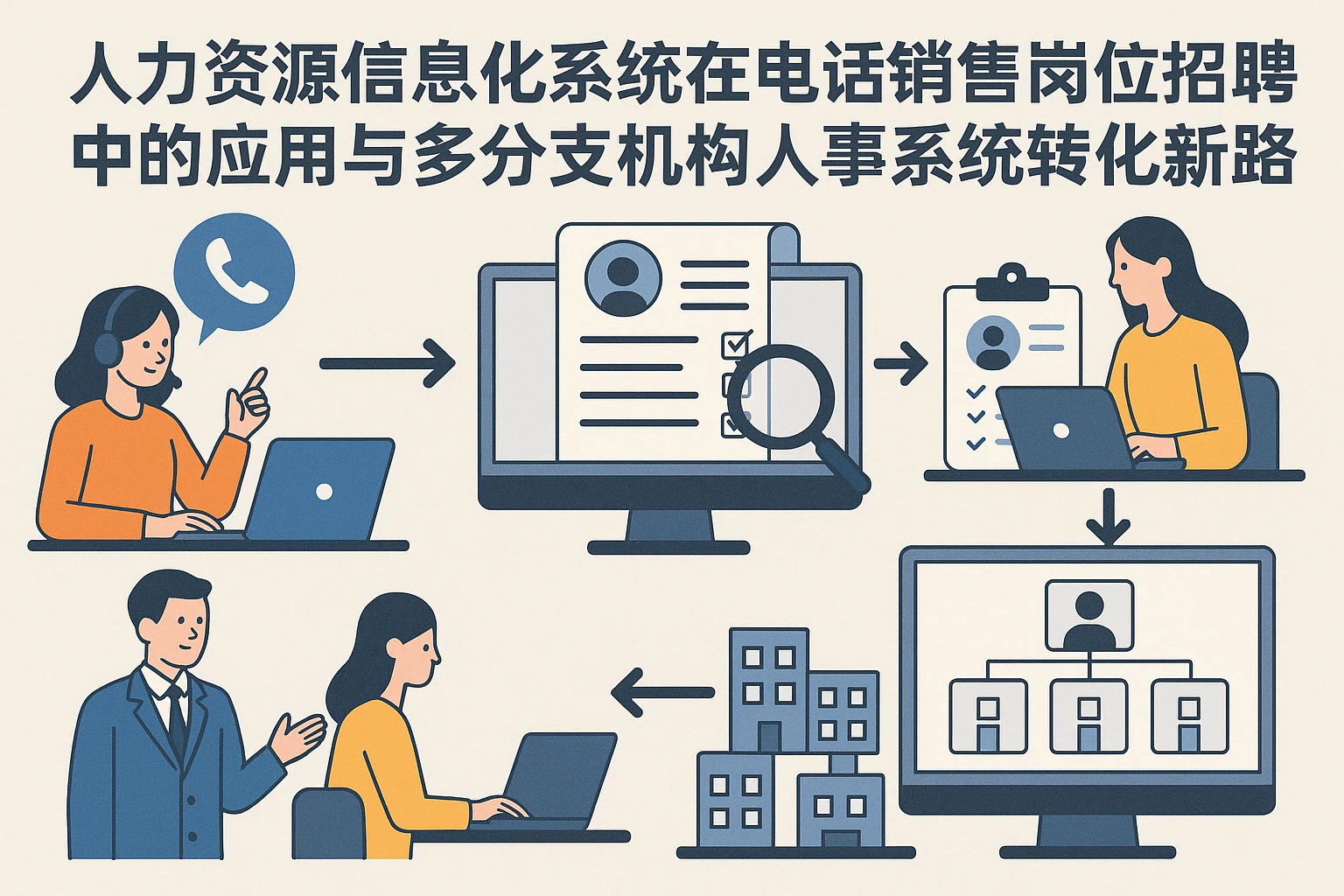 人力资源信息化系统在电话销售岗位招聘中的应用与多分支机构人事系统转化新思路