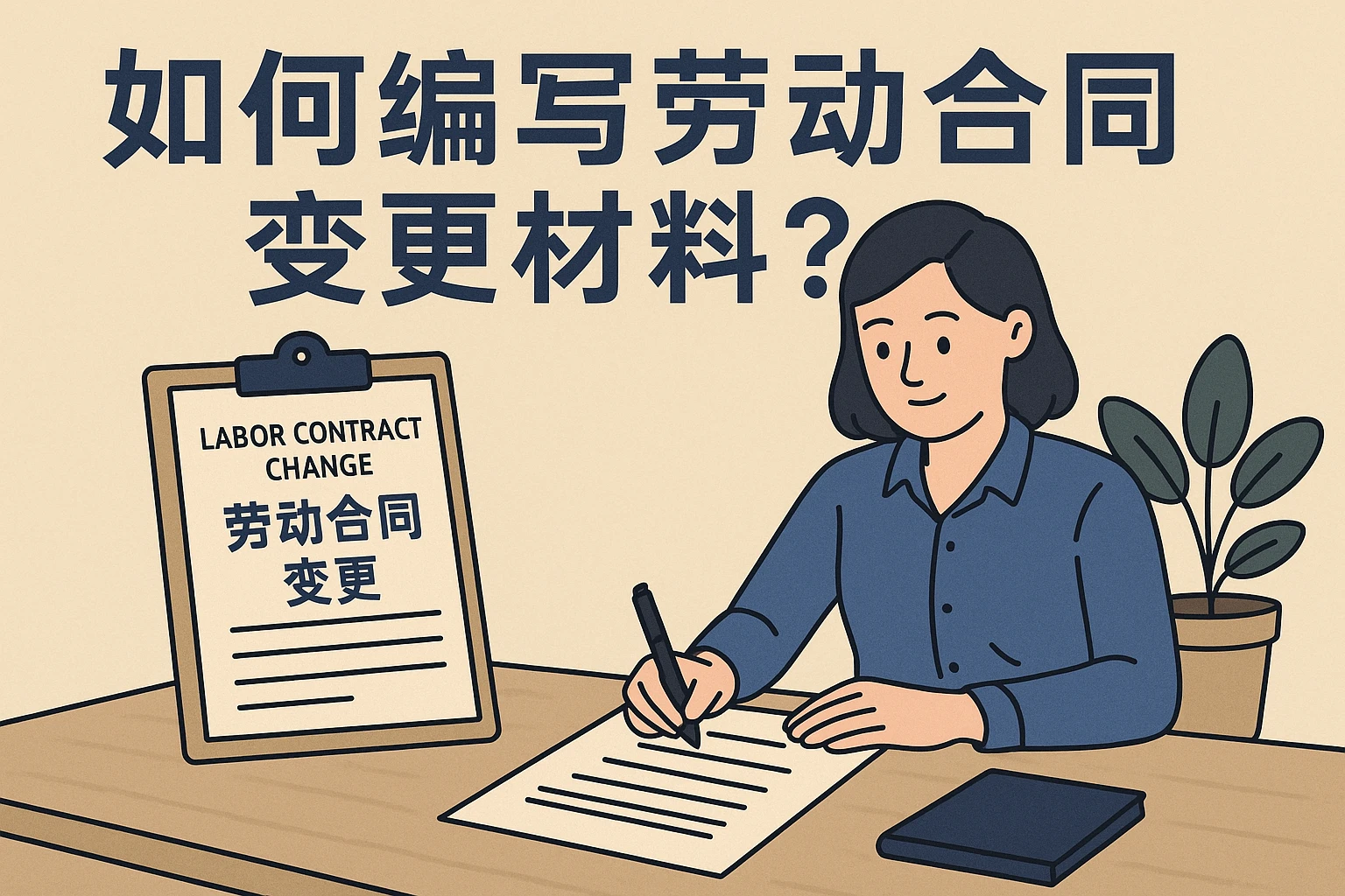如何编写劳动合同变更材料？
