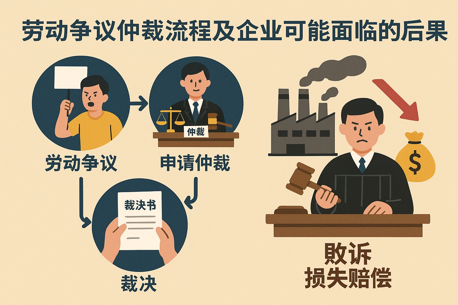 劳动争议仲裁流程及企业可能面临的后果