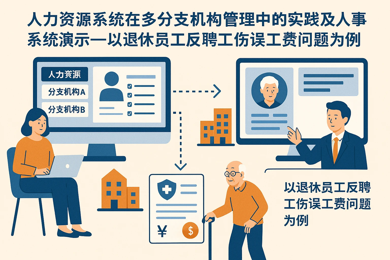 人力资源系统在多分支机构管理中的实践及人事系统演示——以退休员工反聘工伤误工费问题为例