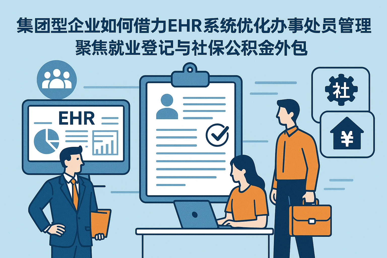 集团型企业如何借力EHR系统优化办事处员工管理：聚焦就业登记与社保公积金外包