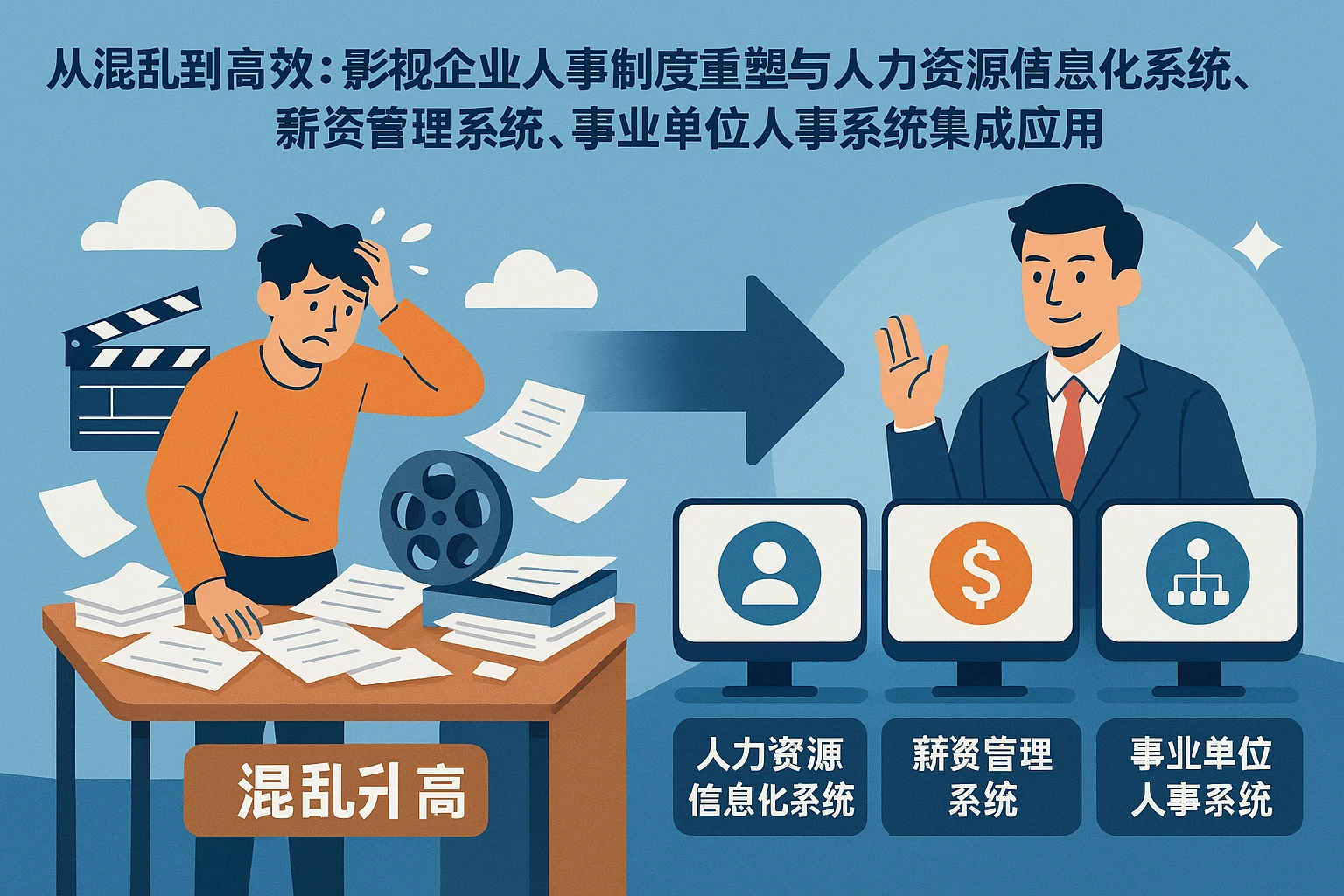 从混乱到高效：影视企业人事制度重塑与人力资源信息化系统、薪资管理系统、事业单位人事系统的集成应用