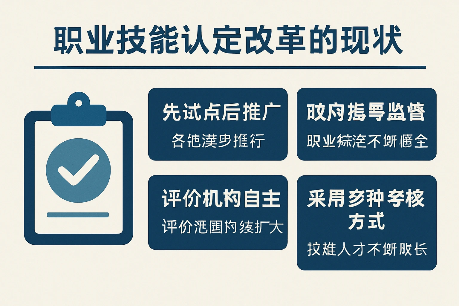 职业技能认定改革的现状
