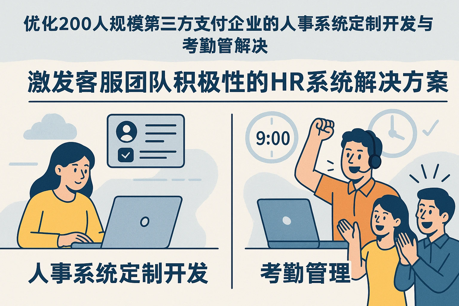 优化200人规模第三方支付企业的人事系统定制开发与考勤管理——激发客服团队积极性的HR系统解决方案