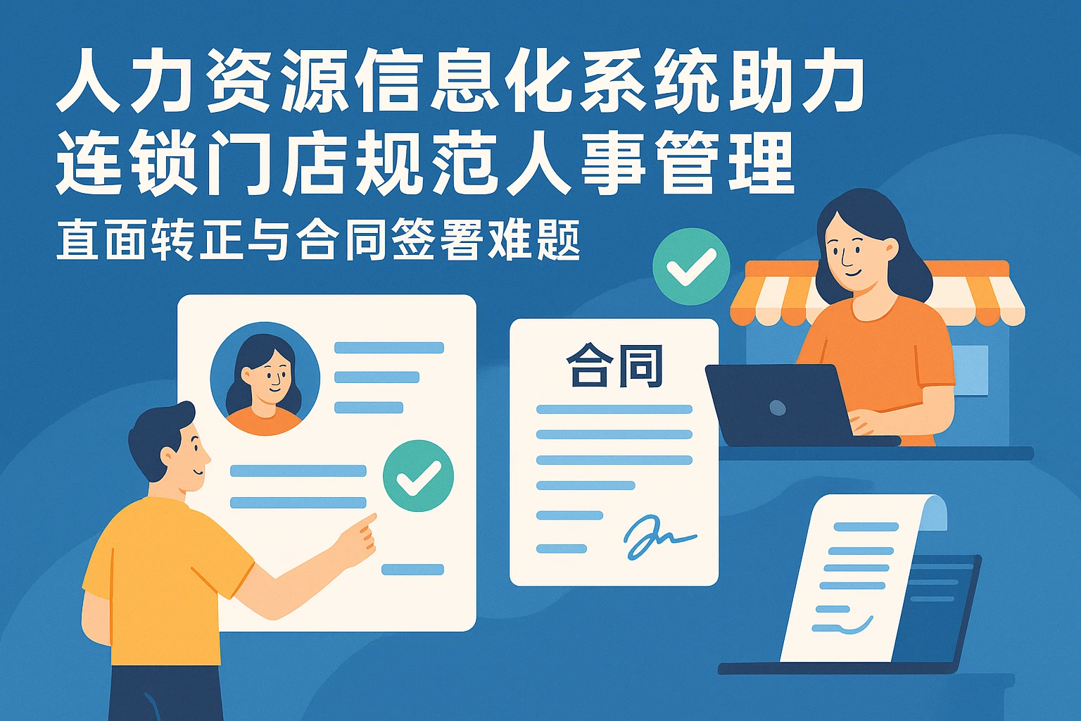 人力资源信息化系统助力连锁门店规范人事管理——直面转正与合同签署难题