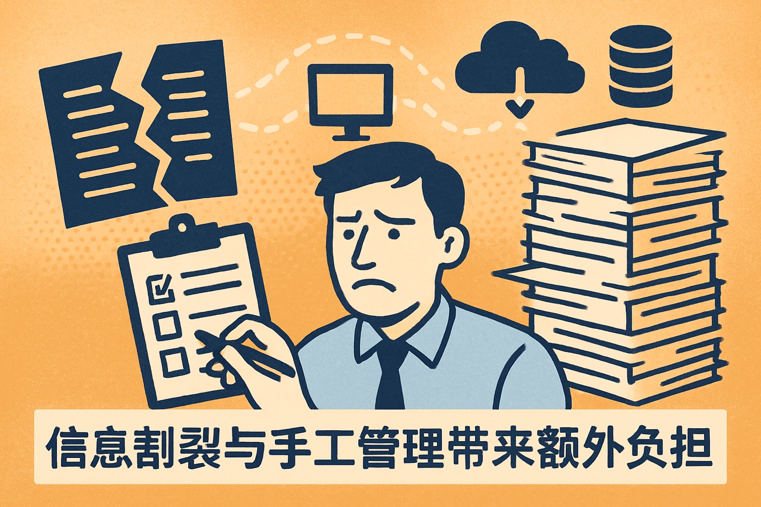 信息割裂与手工管理带来的额外负担