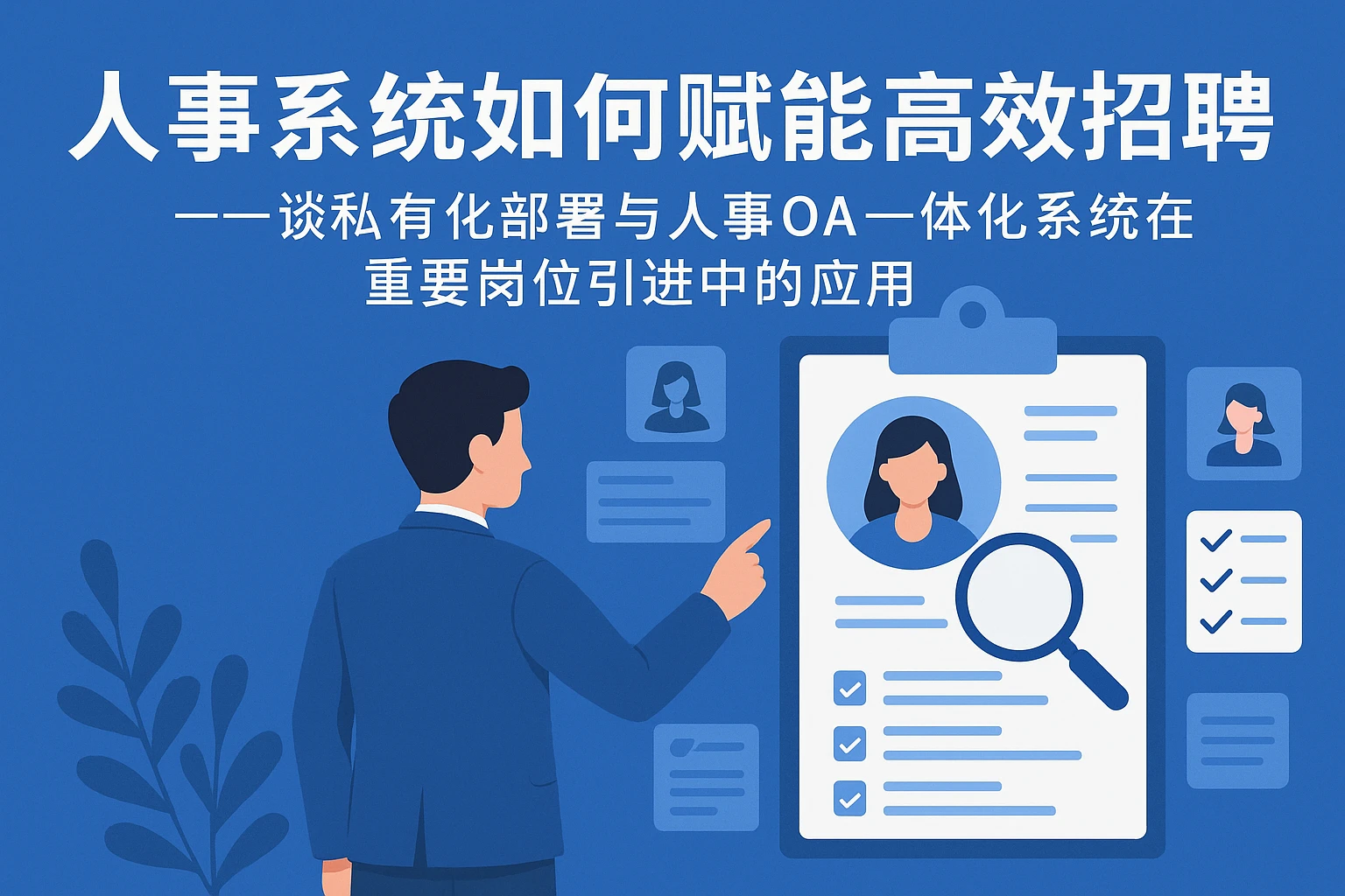 人事系统如何赋能高效招聘——谈私有化部署与人事OA一体化系统在重要岗位引进中的应用