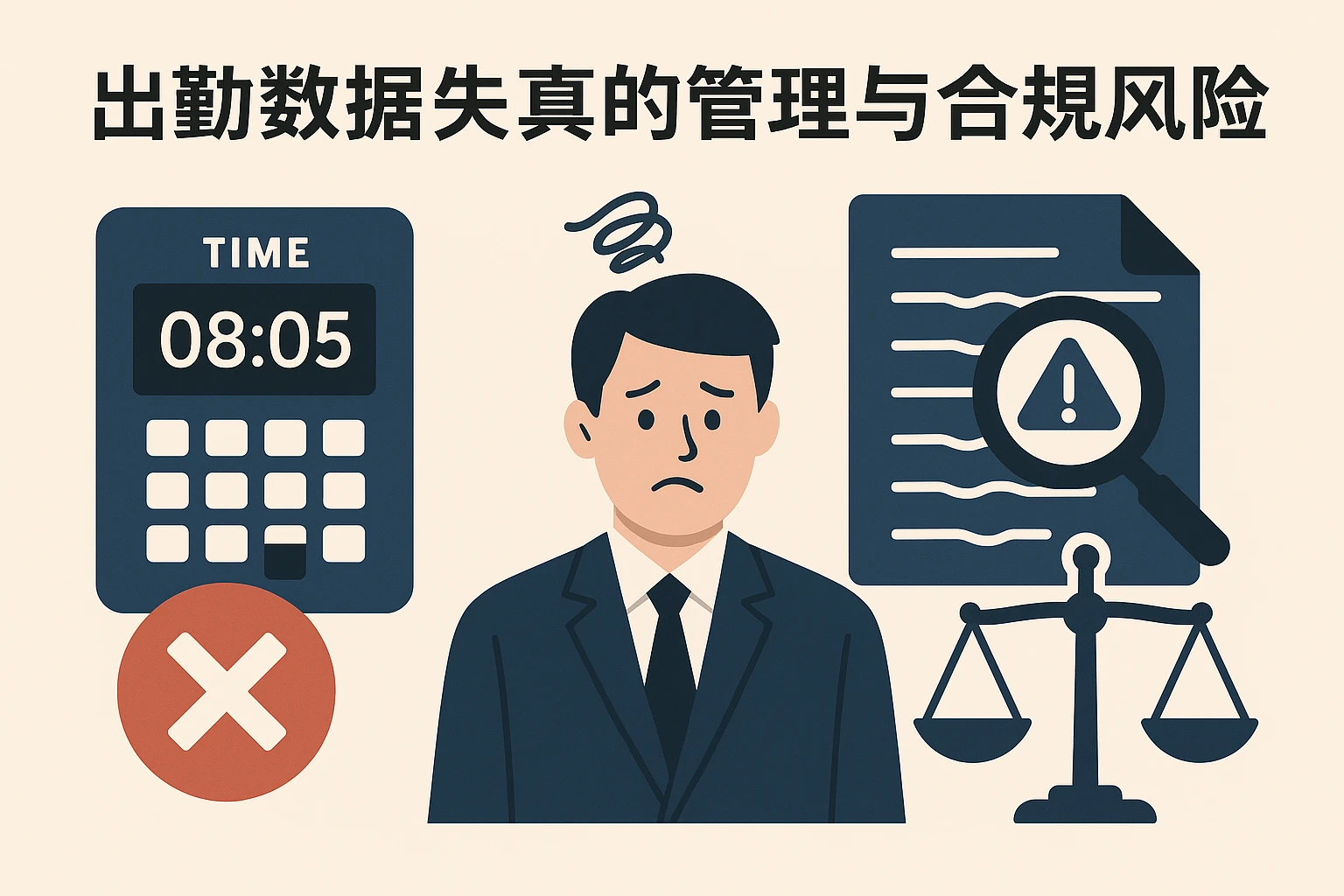 出勤数据失真的管理与合规风险