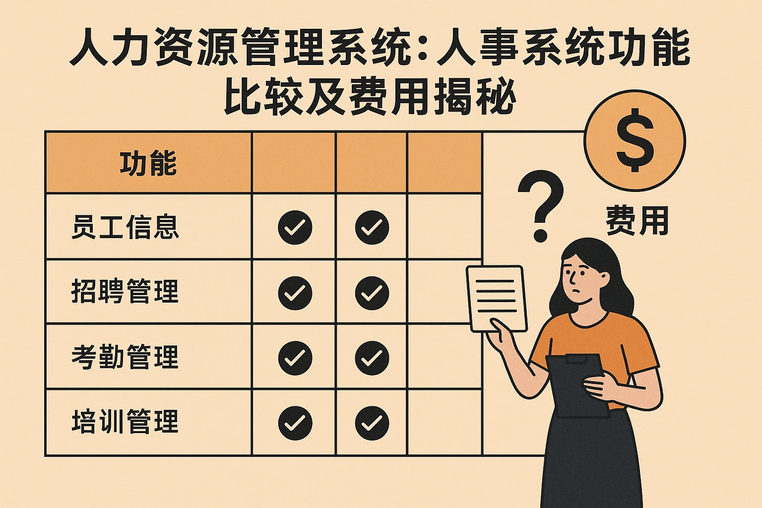 人力资源管理系统：人事系统功能比较及费用揭秘