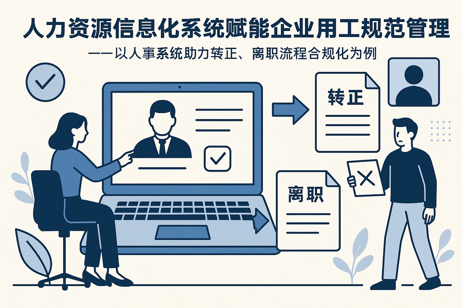 人力资源信息化系统赋能企业用工规范管理——以人事系统助力转正、离职流程合规化为例
