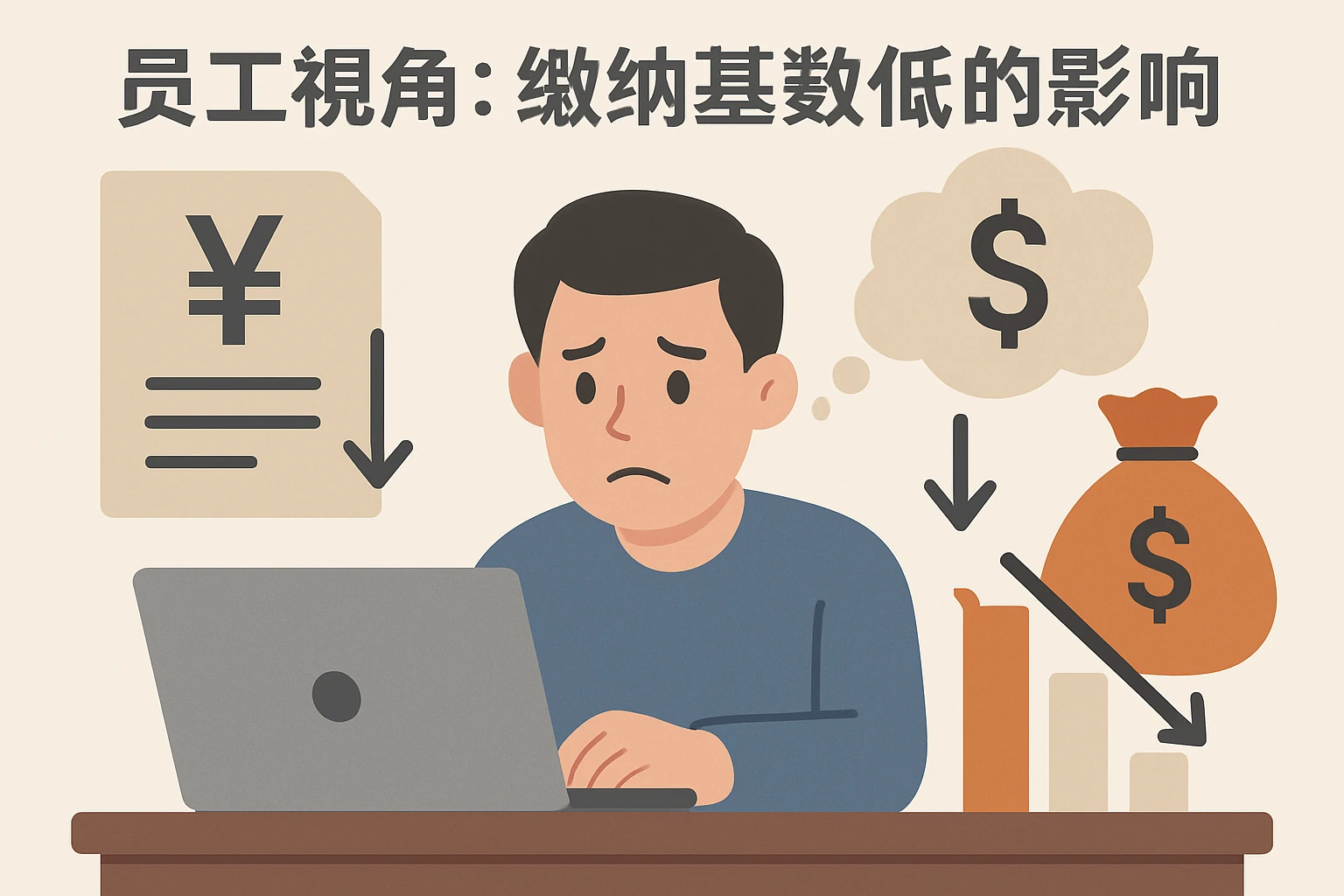 员工视角:缴纳基数低的影响