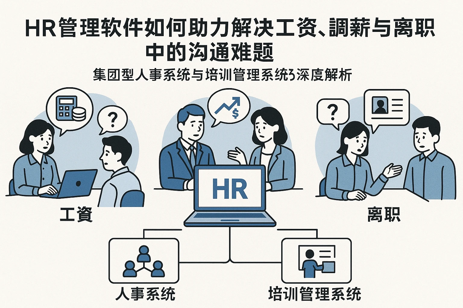 HR管理软件如何助力解决工资、调薪与离职中的沟通难题——集团型人事系统与培训管理系统深度解析