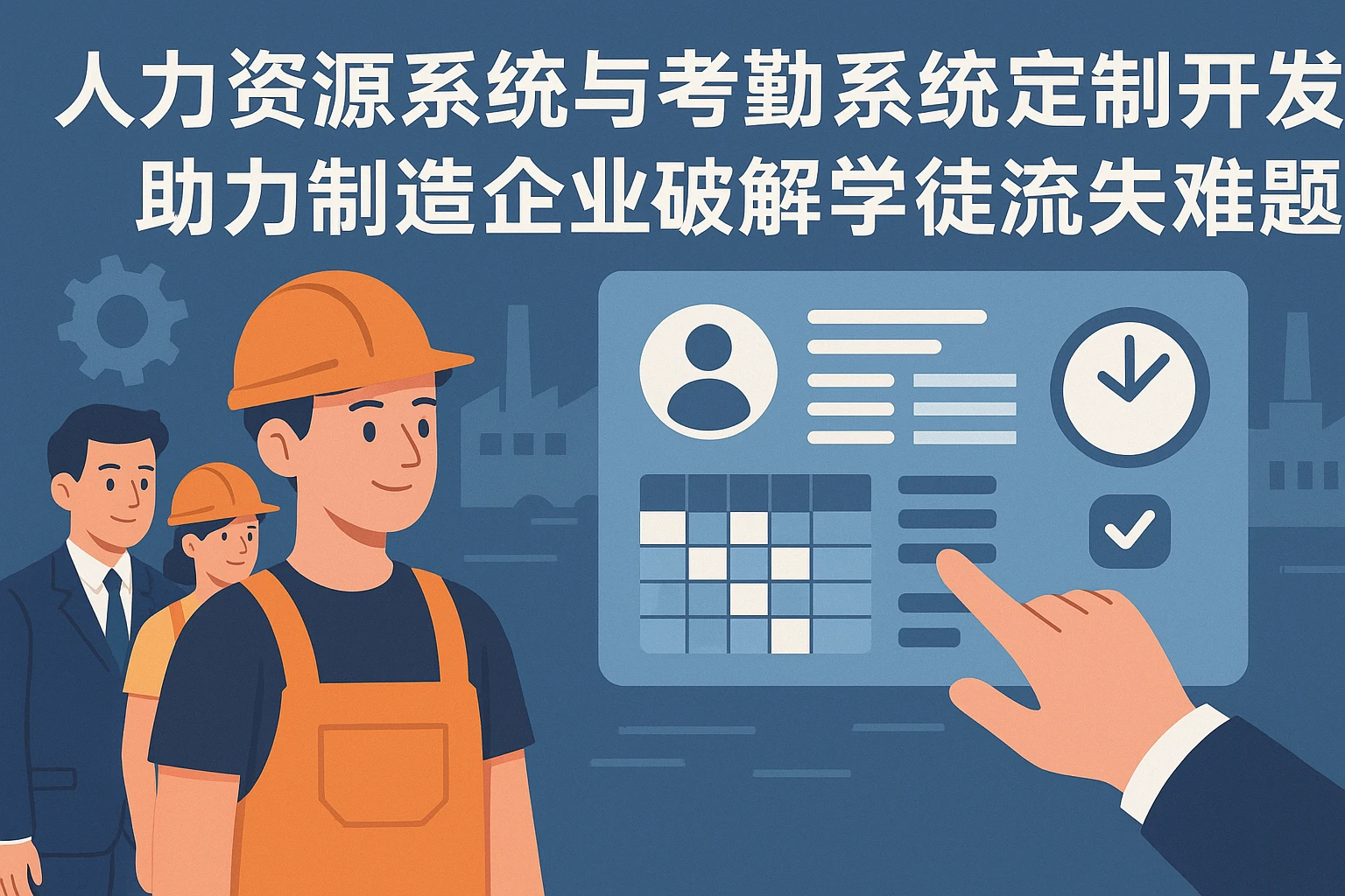 人力资源系统与考勤系统定制开发助力制造企业破解学徒流失难题