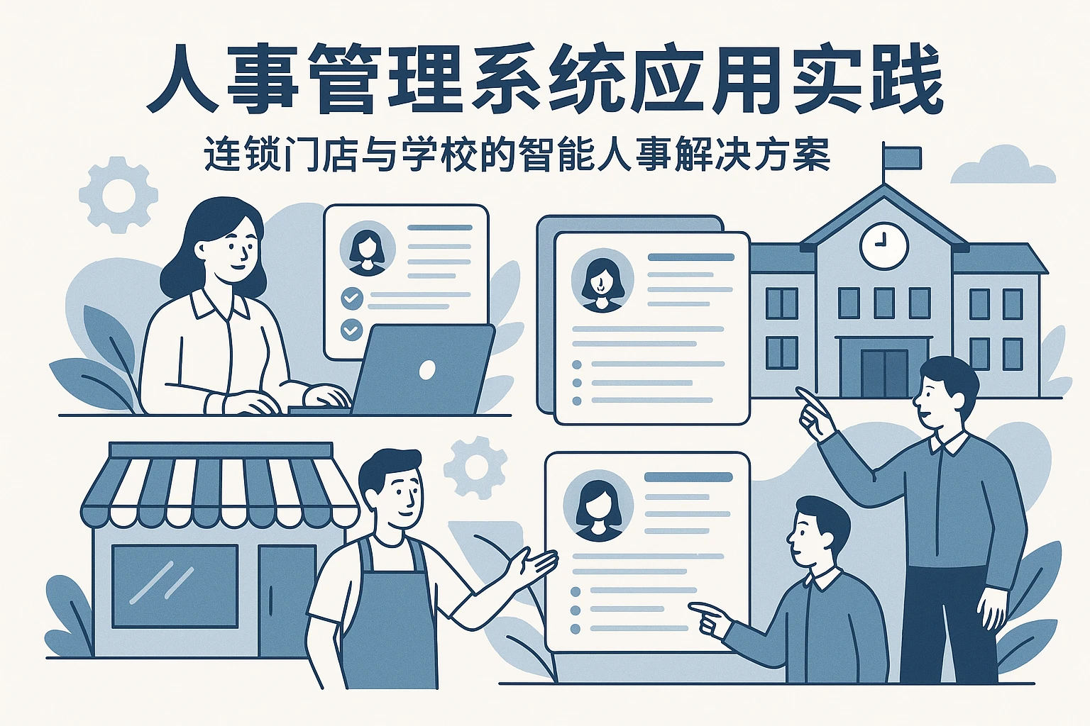 人事管理系统应用实践：连锁门店与学校的智能人事解决方案