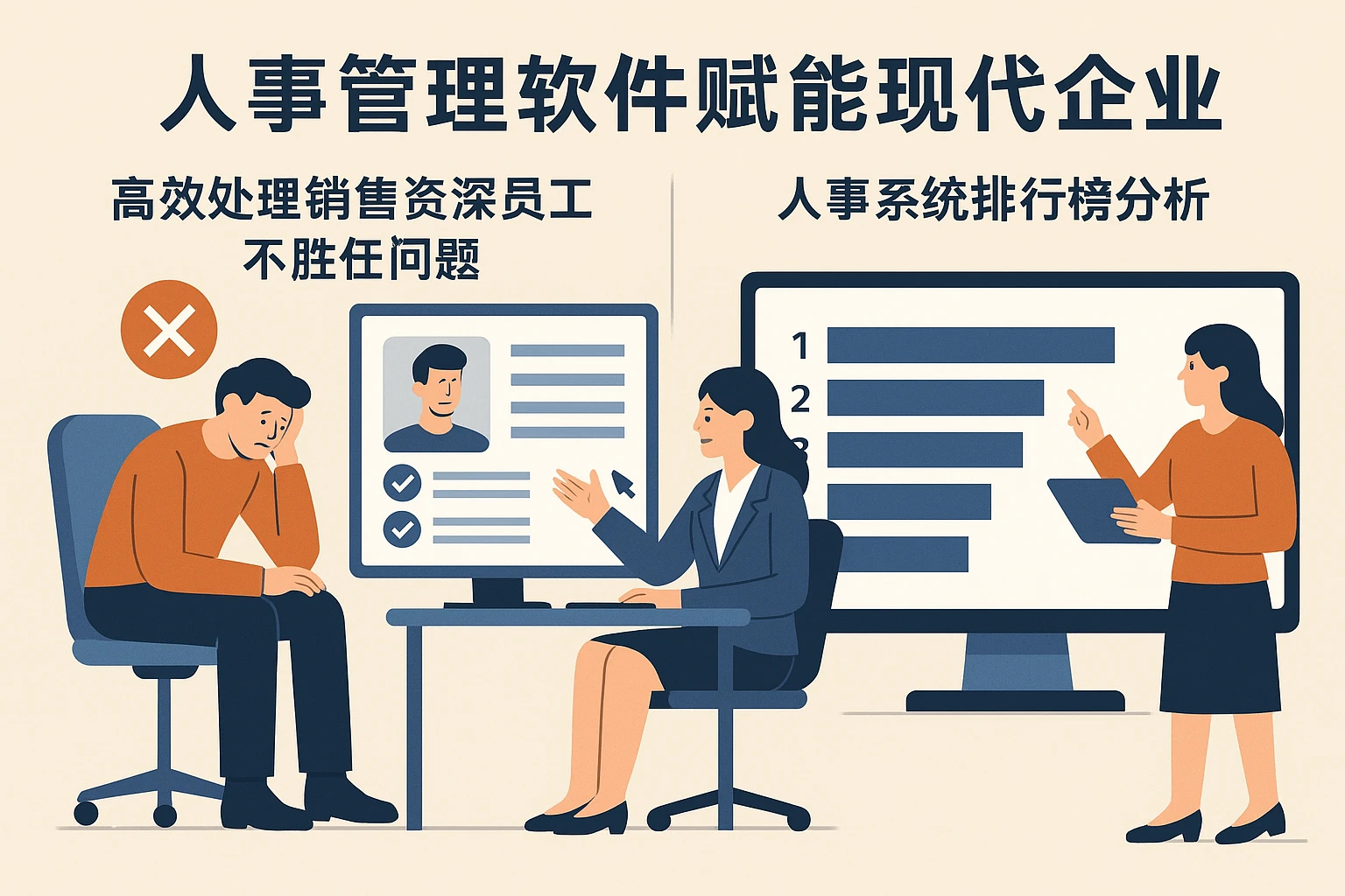 人事管理软件赋能现代企业：高效处理销售资深员工不胜任问题与人事系统排行榜分析