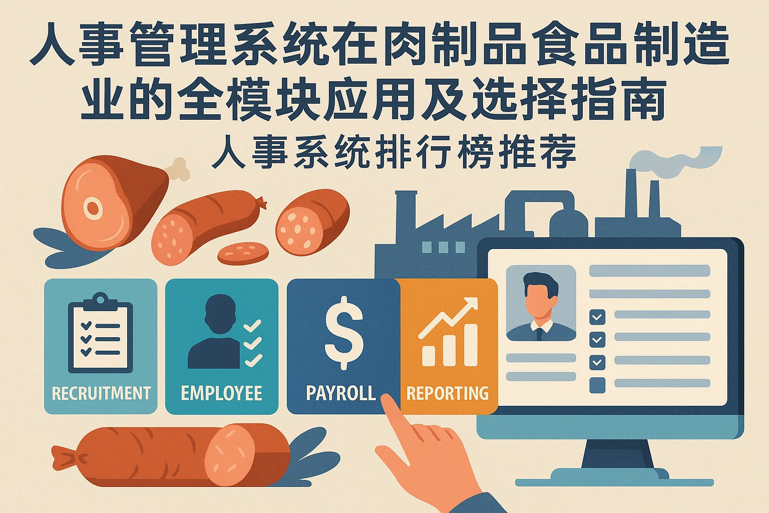 人事管理系统在肉制品食品制造业的全模块应用及选择指南——人事系统排行榜推荐