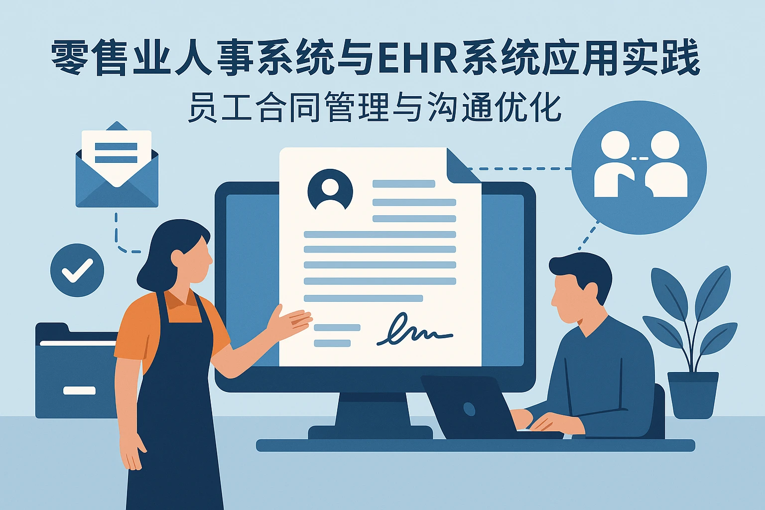 零售业人事系统与EHR系统应用实践:员工合同管理与沟通优化