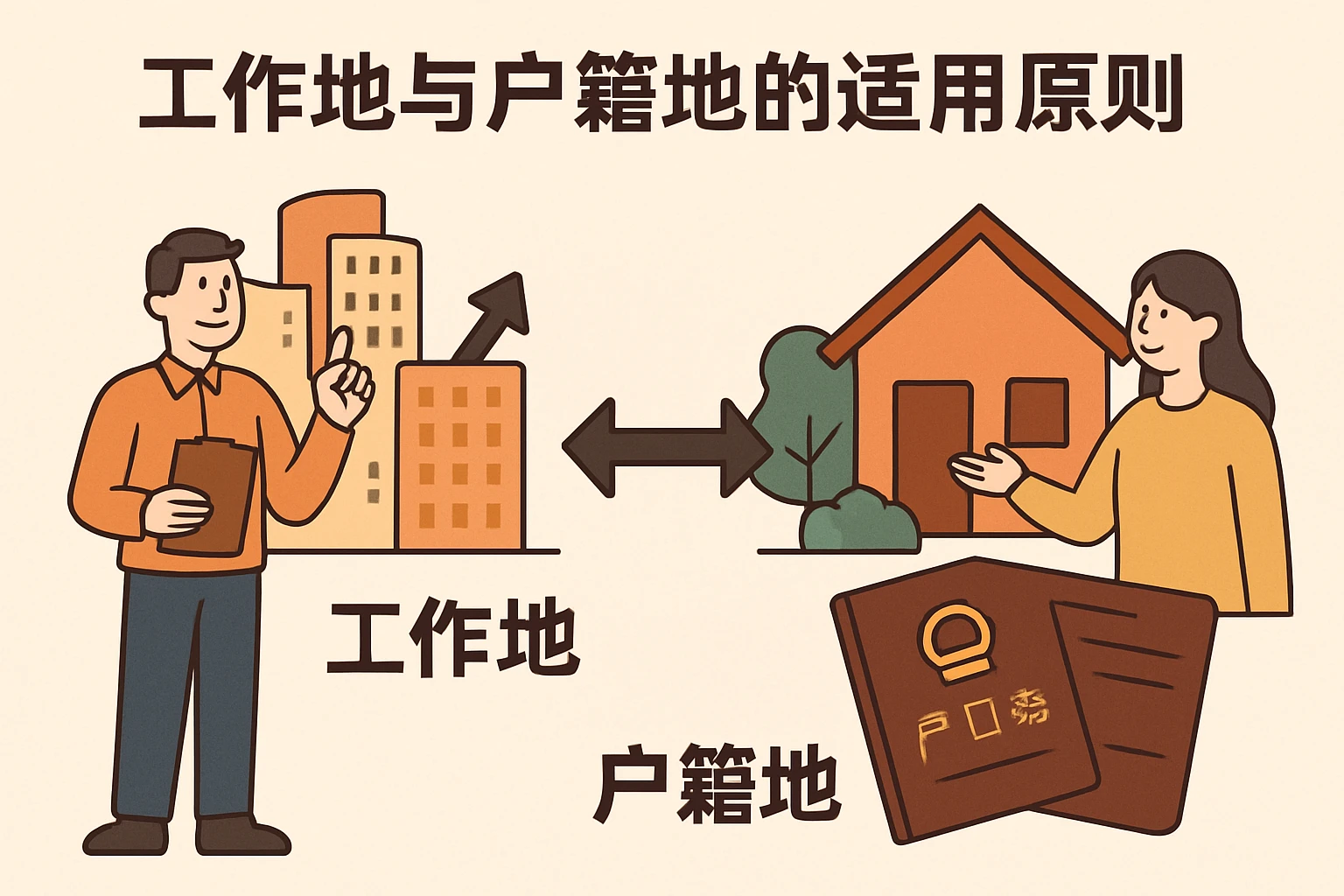 工作地与户籍地的适用原则