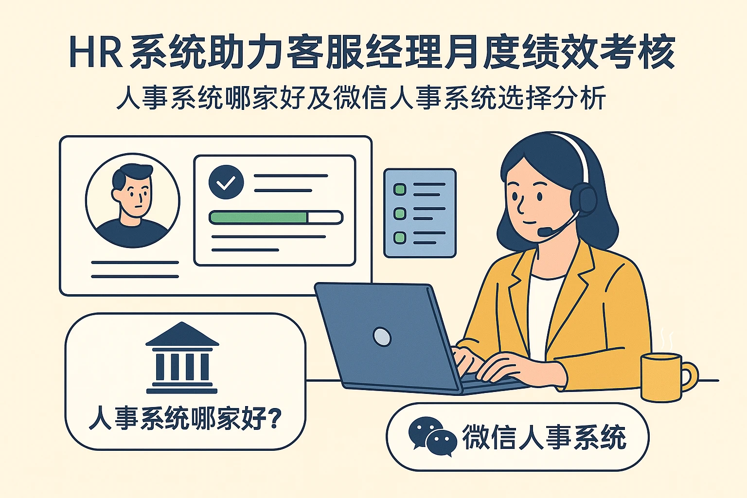HR系统助力客服经理月度绩效考核——人事系统哪家好及微信人事系统选择分析