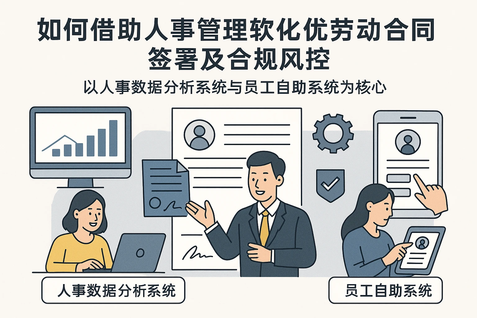 如何借助人事管理软件优化劳动合同签署及合规风控——以人事数据分析系统与员工自助系统为核心
