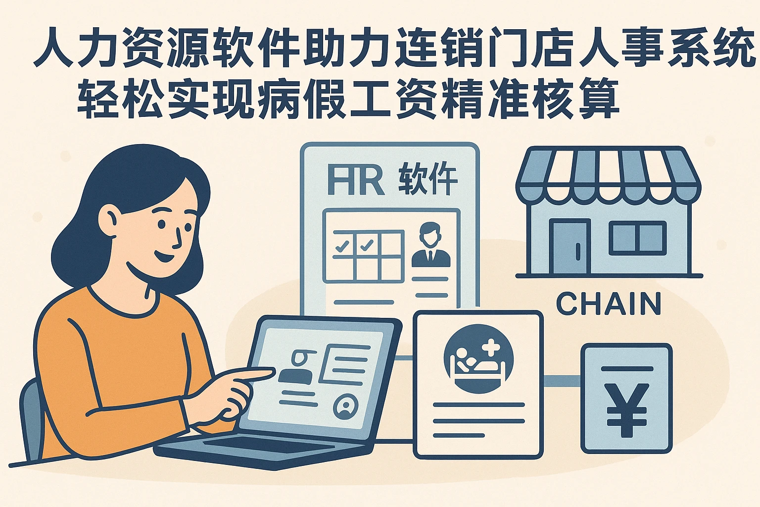 人力资源软件助力连锁门店人事系统，轻松实现病假工资精准核算