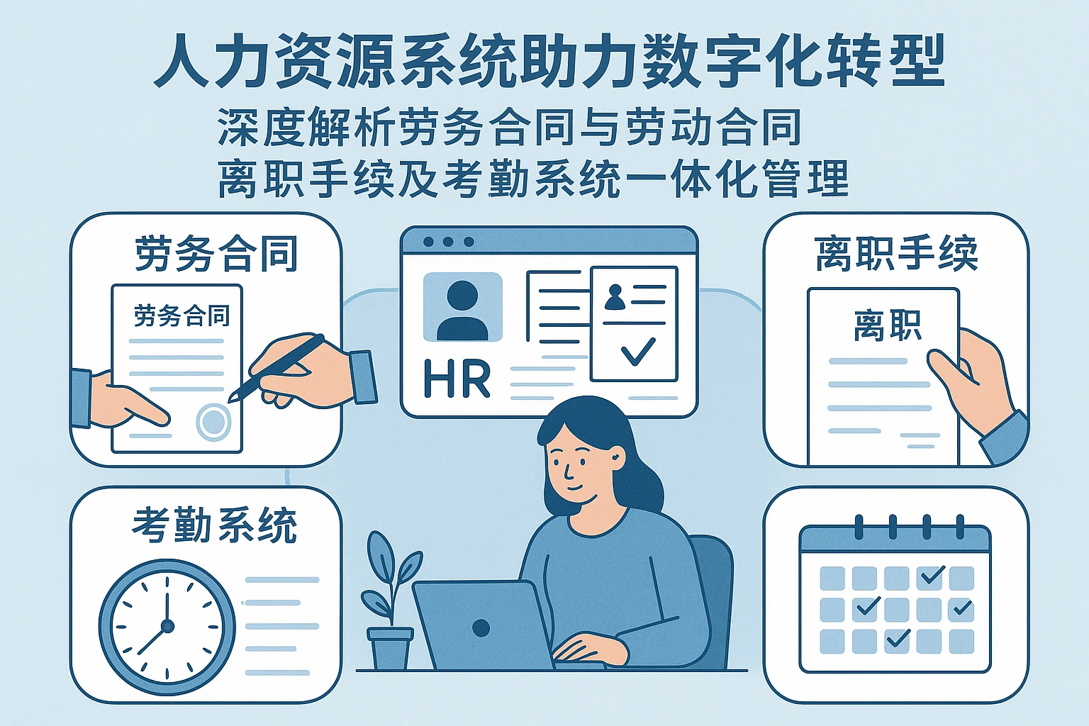 人力资源系统助力数字化转型：深度解析劳务合同与劳动合同离职手续及考勤系统一体化管理