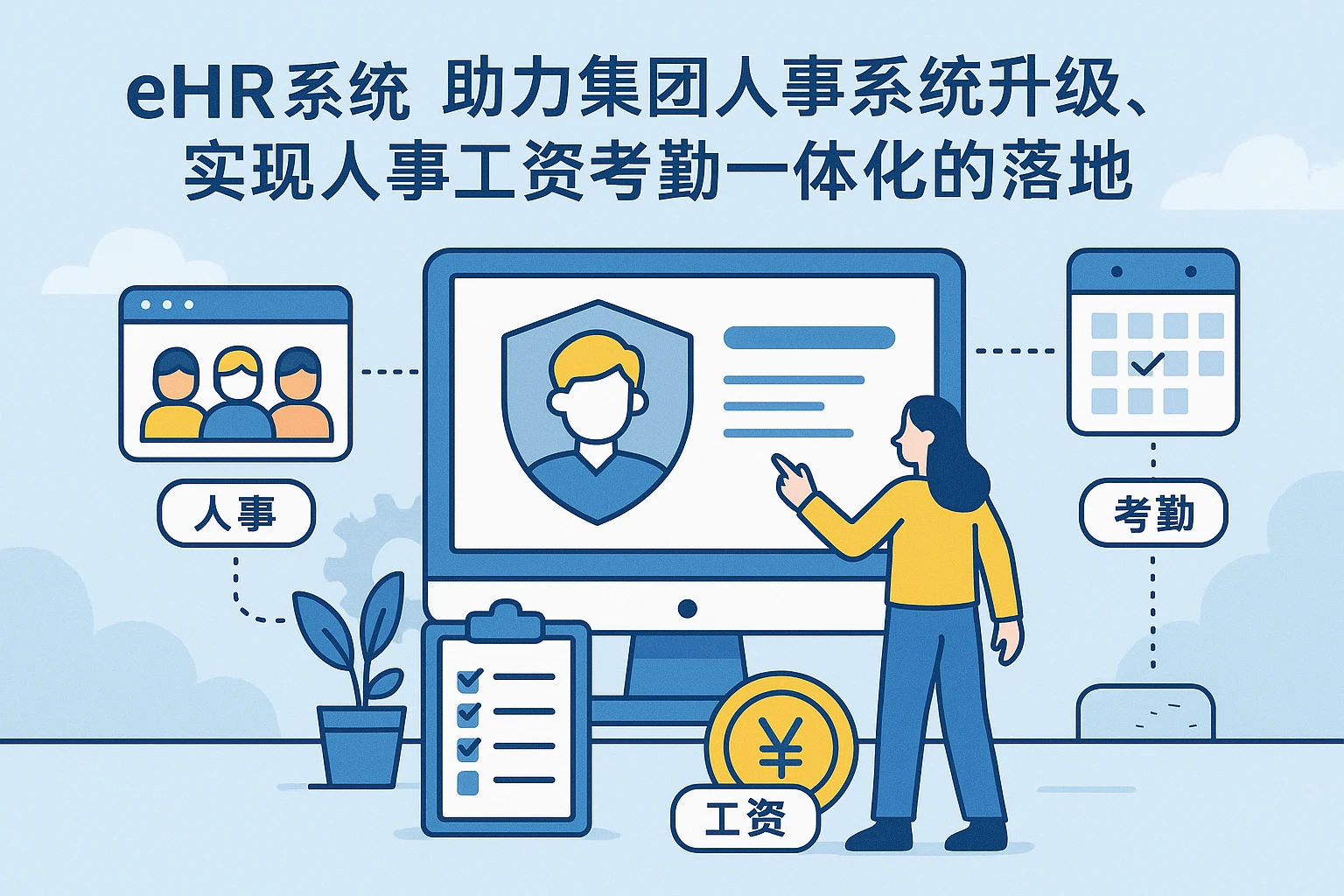 eHR系统助力集团人事系统升级，实现人事工资考勤一体化的落地