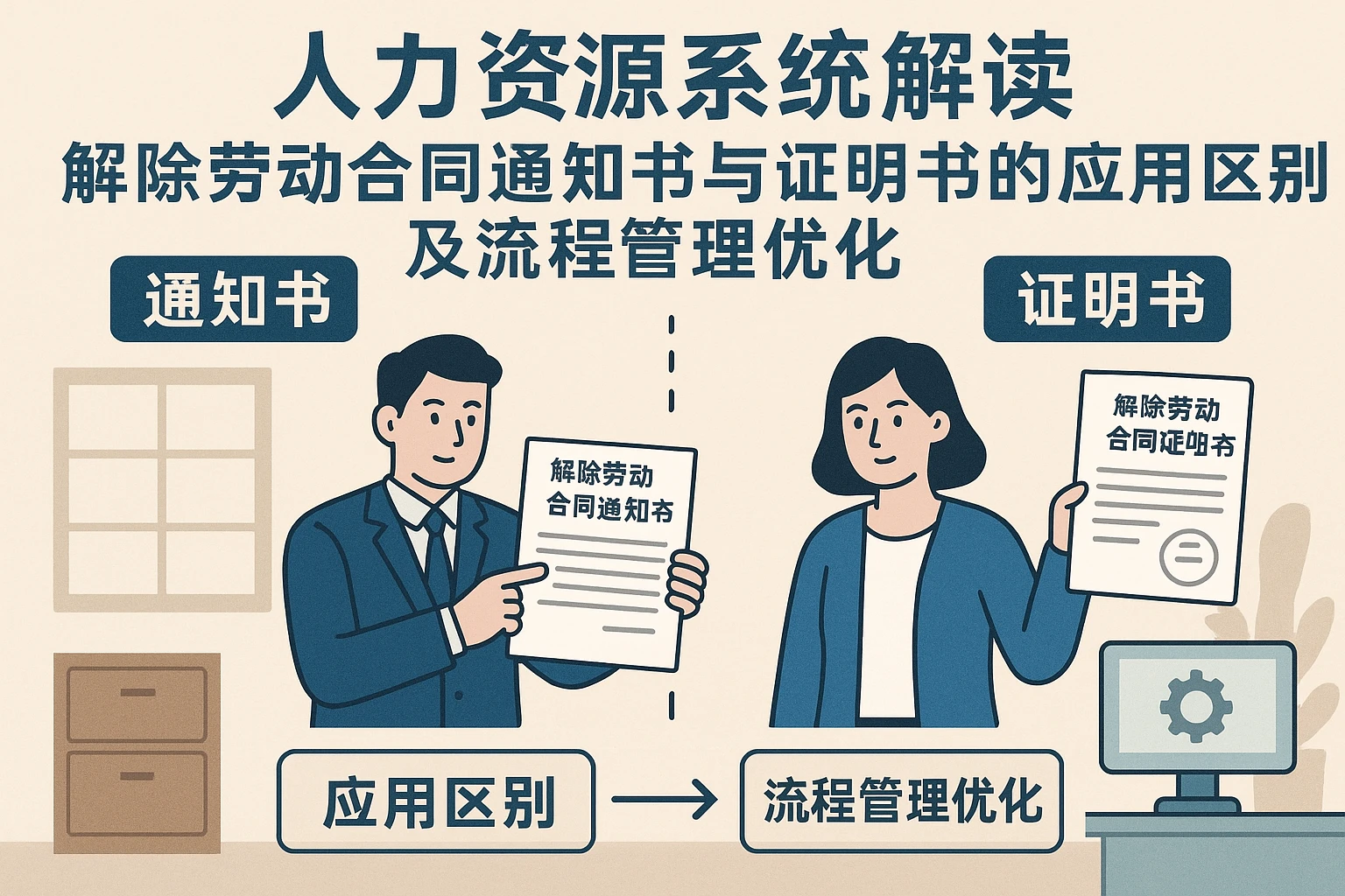 人力资源系统解读：解除劳动合同通知书与证明书的应用区别及流程管理优化
